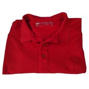 Ariat Tek‎ Heat Series Polo Shirt Red Performance Lightweight Golf Mens XXL